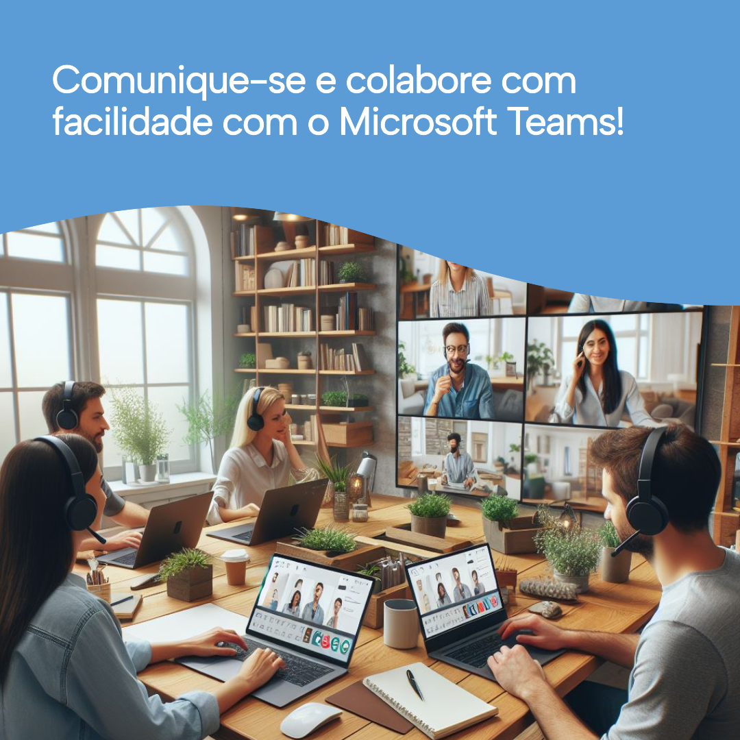 Pessoas em reunião usando o Microsoft Teams